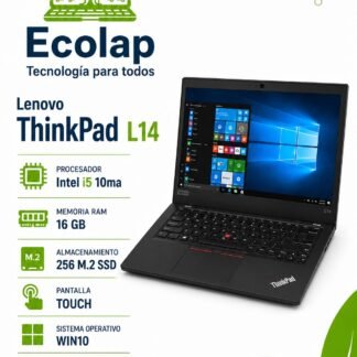 Lenovo ThinkPad L14 Touch | Intel Core i5 10ª Gen | 16 GB RAM | SSD M.2 256 GB | Windows 10 + Office